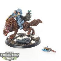 Space Wolves - Wolf Lord on Thunderwolf - bemalt