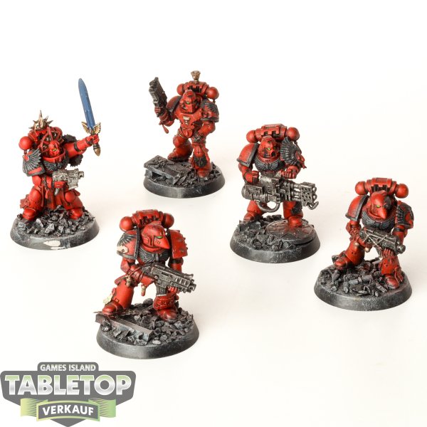 Blood Angels - 5x Tactical Squad - bemalt