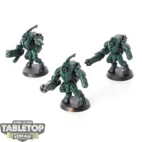 Tau Empire - 3 XV25 Stealth Battlesuits - grundiert