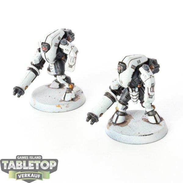 Tau Empire - 2 XV25 Stealth Battlesuits - bemalt