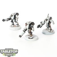 Tau Empire - 3 XV25 Stealth Battlesuits - bemalt