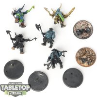 Maggotkin of Nurgle - 5 x Putrid Blightkings - teilweise...