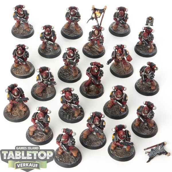 Horus Heresy - 20 x Word Bearers Legion MKIV Tactical Squad - bemalt