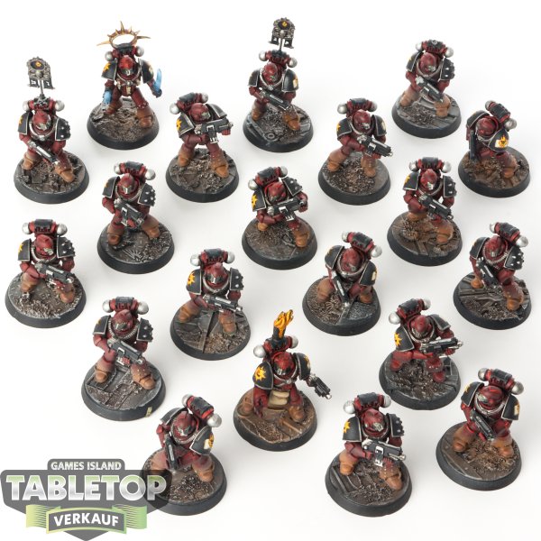 Horus Heresy - 20 x Word Bearers Legion MKIV Tactical Squad - bemalt