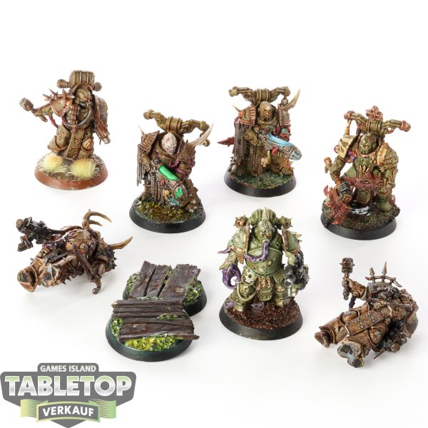 Death Guard - 7x Plague Marines - bemalt