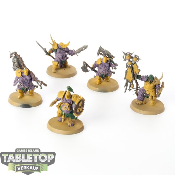 Maggotkin of Nurgle - 5x Putrid Blightkings - teilweise bemalt