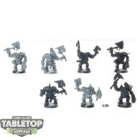 Orks - 7 x Ork Nobz - teilweise bemalt