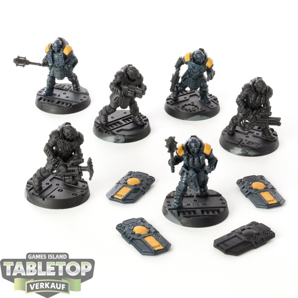 Necromunda - 6x Palanite Subjugator Patrol - teilweise bemalt