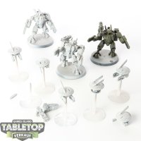 Tau Empire - 3x XV8 Crisis Battlesuit Team - teilweise...