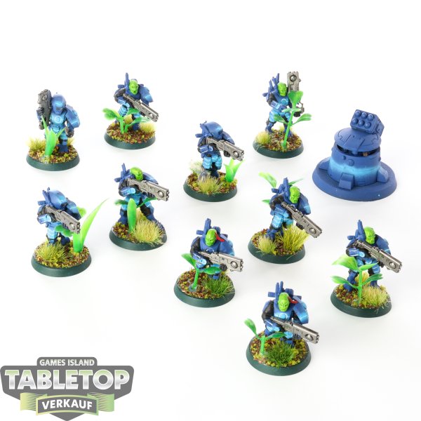 Tau Empire - 10 x Fire Warriors Breacher Team - bemalt