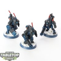 Tau Empire - 3 x Stealth Battlesuits - bemalt