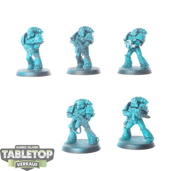 Horus Heresy - 5 x Alpha Legion MKVI Tactical Squad - teilweise bemalt