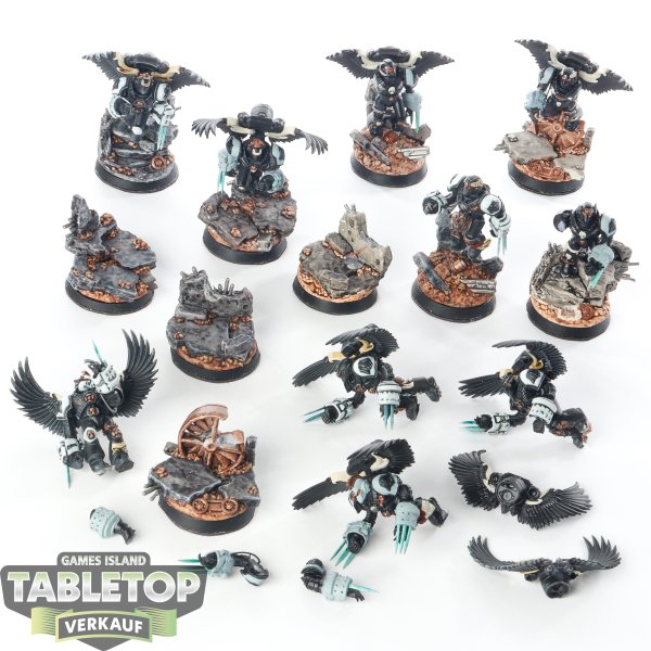 Raven Guard - 10 x Vanguard Veteran Squad - teilweise bemalt