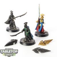 HdR Figuren - Gut - 3x High Elf Warriors - teilweise bemalt