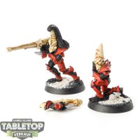 Drukhari - 2x Warriors with Dark Lances - bemalt