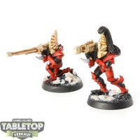 Drukhari - 2x Warriors with Dark Lances - bemalt