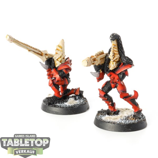 Drukhari - 2x Warriors with Dark Lances - bemalt