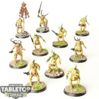 Maggotkin of Nurgle - 10 x Plaguebearers of Nurgle - bemalt