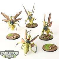 Maggotkin of Nurgle - 4 x Plague Drones of Nurgle - bemalt