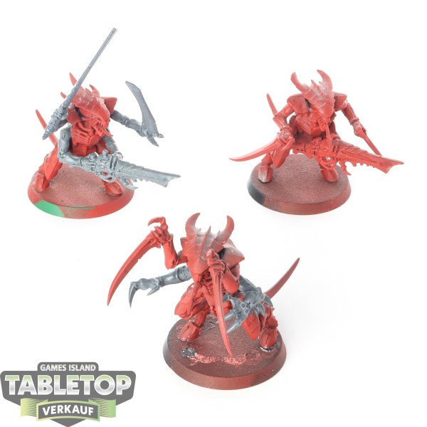 Tyraniden - 3 x Tyranid Warriors - teilweise bemalt