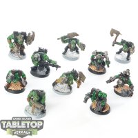 Orks - 11 x Ork Boyz - teilweise bemalt