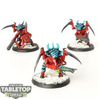 Tyraniden - 3 x Tyranid Warriors - bemalt