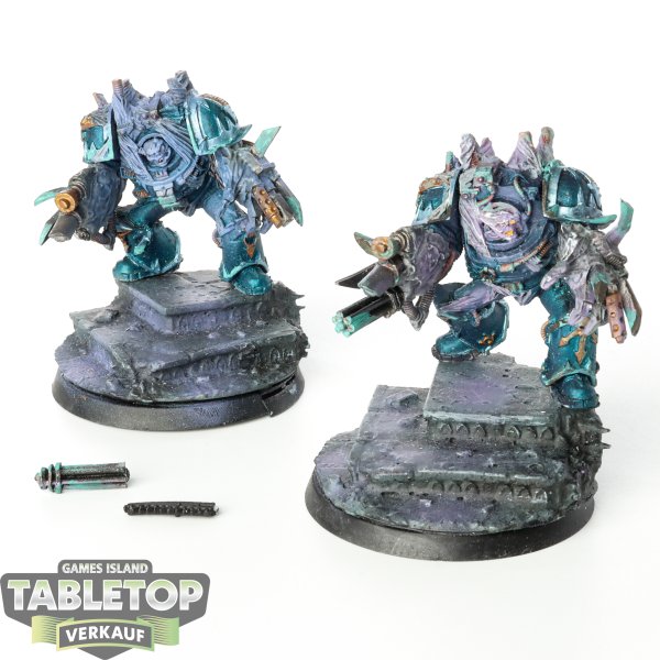 Chaos Space Marines - 2 x Obliterators klassisch - teilweise bemalt