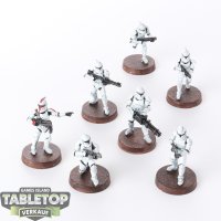 Galaktische Republik - 7 x Phase I Clone Troopers  - bemalt