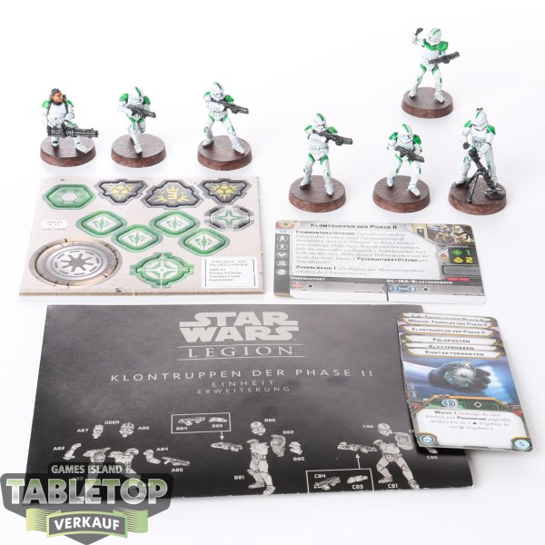 Galaktische Republik - 7 x Phase II Clone Troopers - bemalt