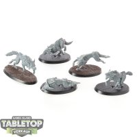 Space Wolves - 5 x Fenrisian Wolves - unbemalt