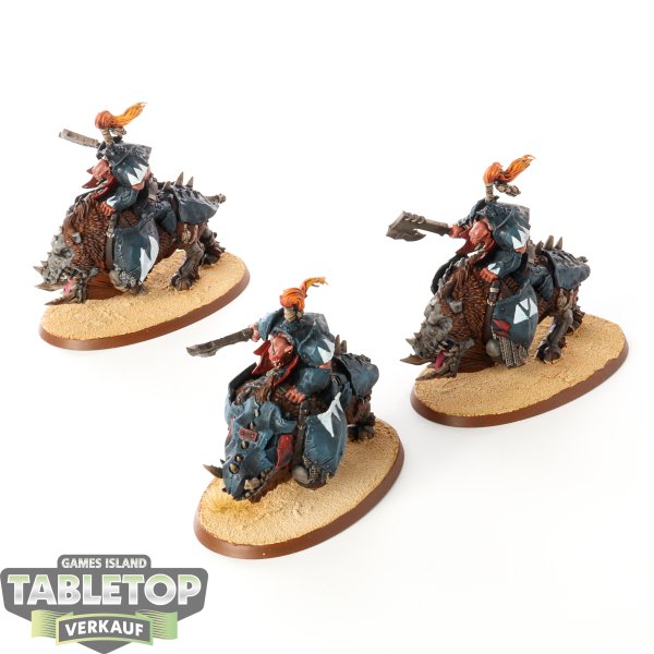 Orruk Warclans - 3 x Gore-gruntas - bemalt