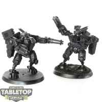 Tau Empire - 2x XV8 Crisis Battlesuit Team - grundiert