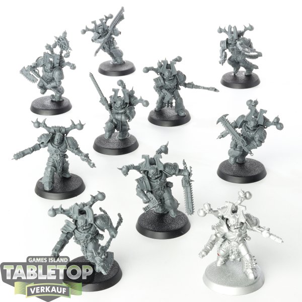 World Eaters - 10x Khorne Berzerkers - teilweise bemalt