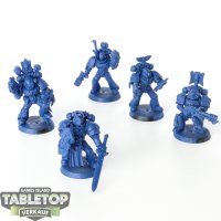 Space Marines - 5x Command Squad klassisch - grundiert