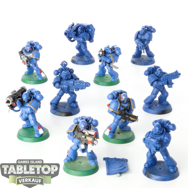 Space Marines - 10x Tactical Squad klassisch - teilweise bemalt