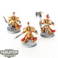 Adeptus Custodes - 3 x Allarus Custodians - teilweise bemalt