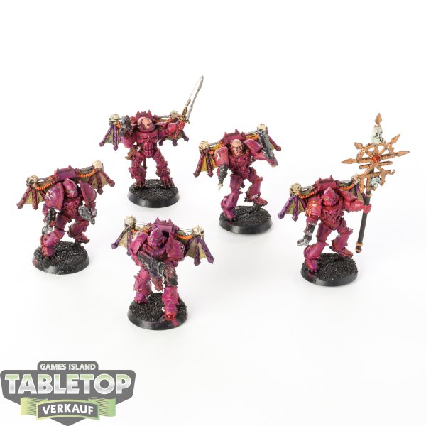 Chaos Space Marines - 5 x Chaos Space Marines Raptors klassisch (3te Edition) - teilweise bemalt