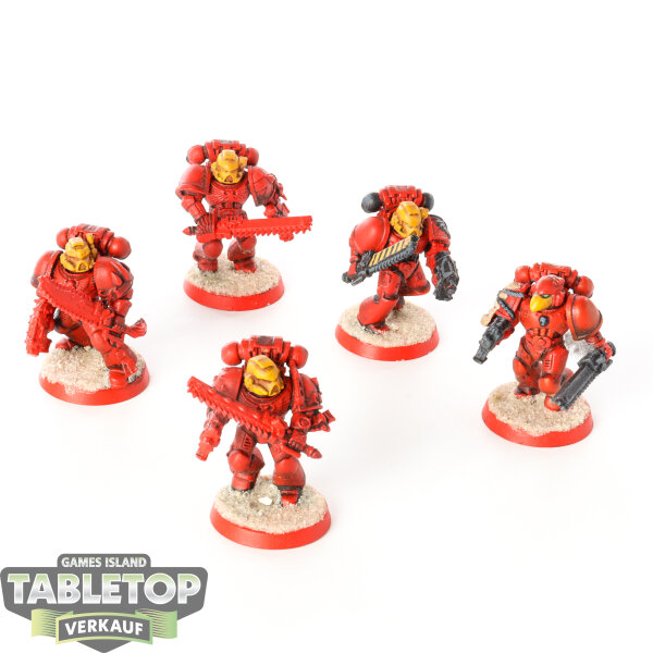 Blood Angels - 5 x Vanguard Veteran Squad - teilweise bemalt