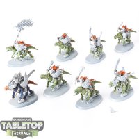 Seraphon - 8x Saurus Knights klassisch - teilweise bemalt