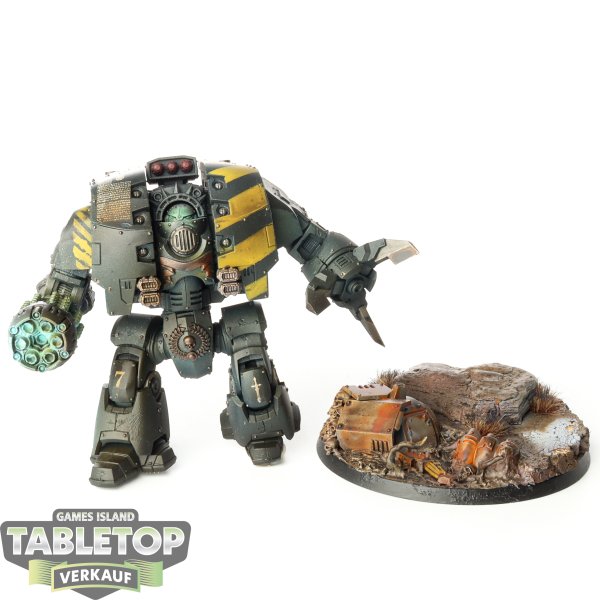 Horus Heresy - Leviathan Siege Dreadnought with Claw & Grav-Flux Bombard - bemalt