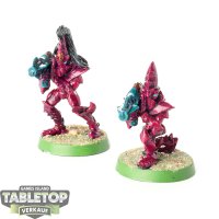 Drukhari - 2 x Warriors with Assault Weapons - bemalt