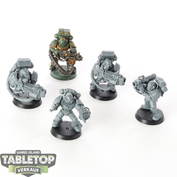 Dark Angels - 5x Devastator Squad - teilweise bemalt