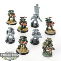 Dark Angels - 8x Tactical Squad - teilweise bemalt