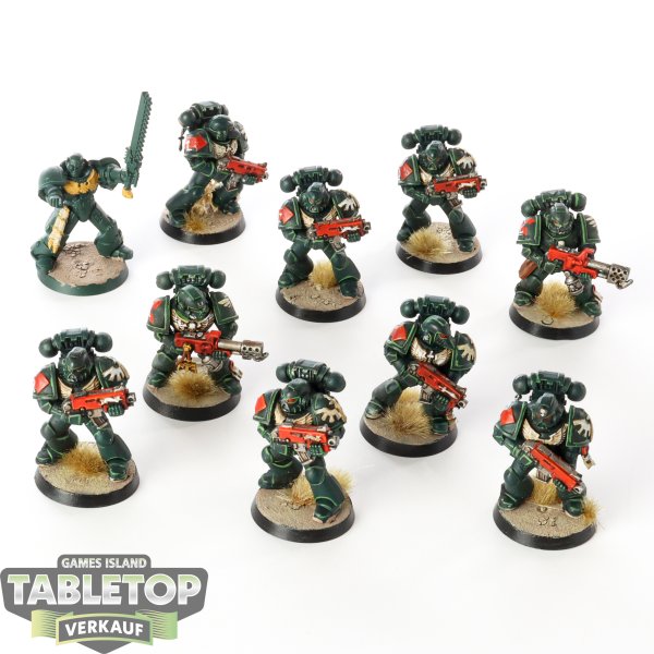 Dark Angels - 10x Tactical Squad - teilweise bemalt