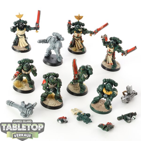 Dark Angels - 8x Tactical Squad - teilweise bemalt