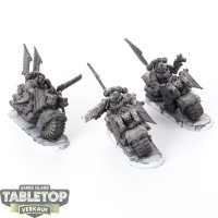 Dark Angels - 3x Ravenwing Bike Squadron - teilweise bemalt