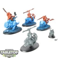 Orks - 4x Squighog Boyz - teilweise bemalt