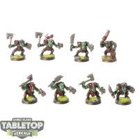 Orks - 8 Ork Boyz klassisch - bemalt