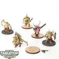 Maggotkin of Nurgle - 5 x Putrid Blightkings - bemalt