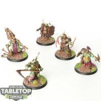 Maggotkin of Nurgle - 5 x Putrid Blightkings - bemalt